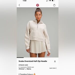 Lululemon Scuba Oversized Half-Zip